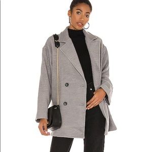 Free People Hannah Blazer Jacket Coat Grey Size S